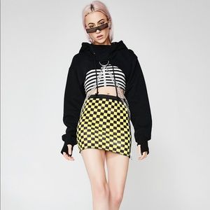 DOLLS KILL Current mood cropped hoodie